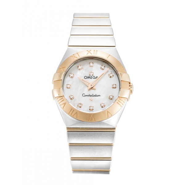 UK Steel & Rose Gold Omega Constellation Small 123.20.27.60.55.001-27 MM