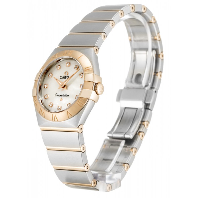 UK Steel & Rose Gold Omega Constellation Small 123.20.27.60.55.001-27 MM