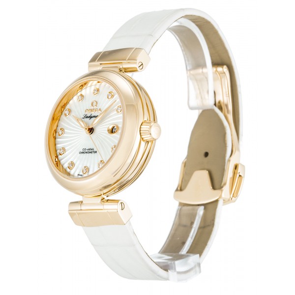 UK Red Gold Omega De Ville Ladymatic 425.63.34.20.55.001-34 MM