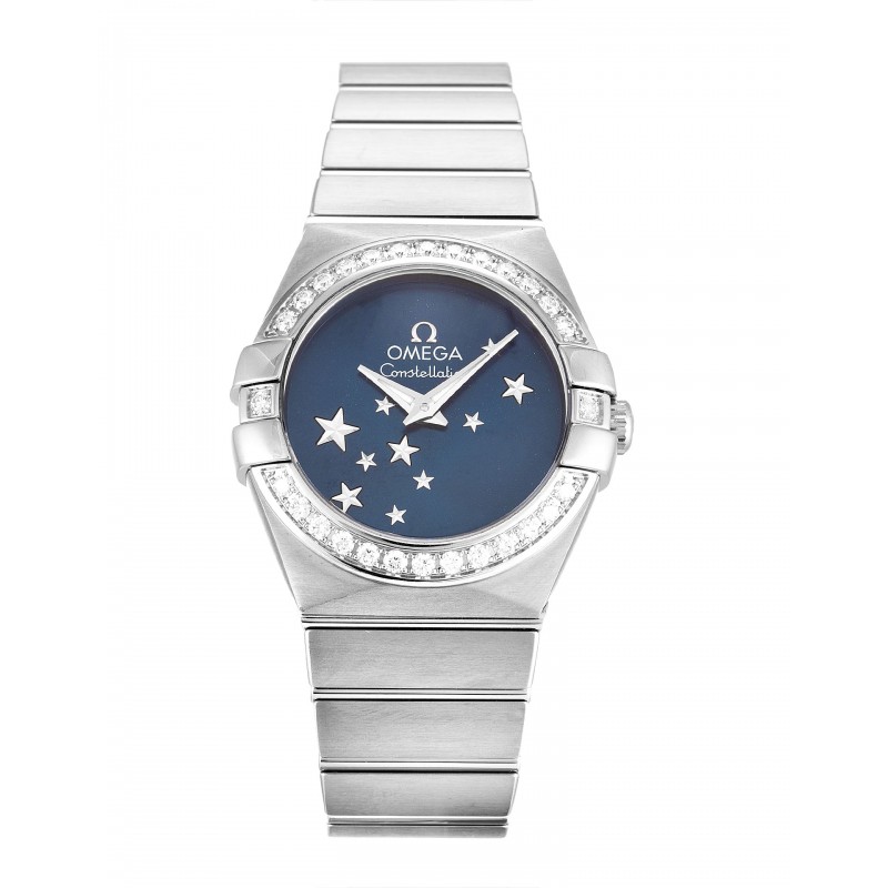 UK Steel set with Diamonds Omega Constellation Ladies 123.15.24.60.03.001-24 MM