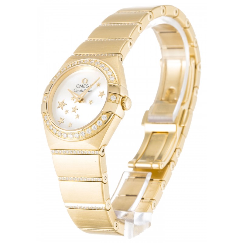 UK Yellow Gold set with Diamonds Omega Constellation 123.55.24.60.05.002-24 MM