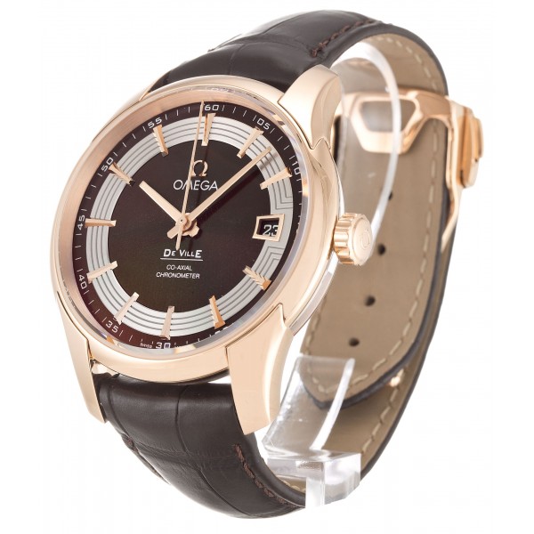 UK Red Gold Omega De Ville Hour Vision 431.63.41.21.13.001-41 MM