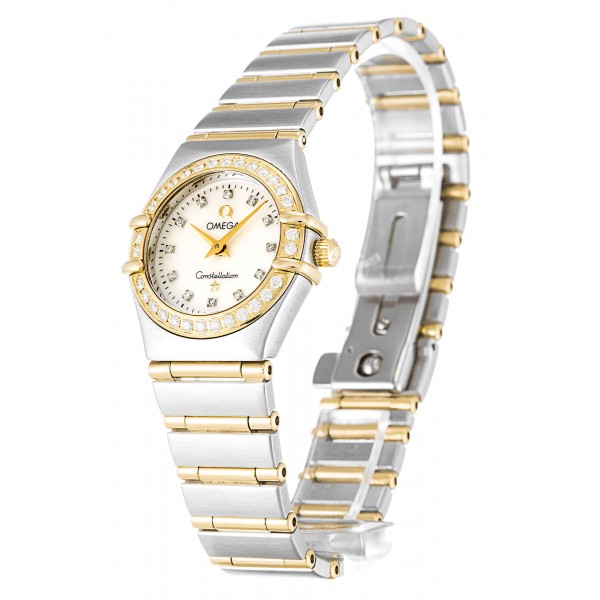 UK Steel & Yellow Gold set with Diamonds Omega Constellation Mini 1267.75.00-22.5 MM