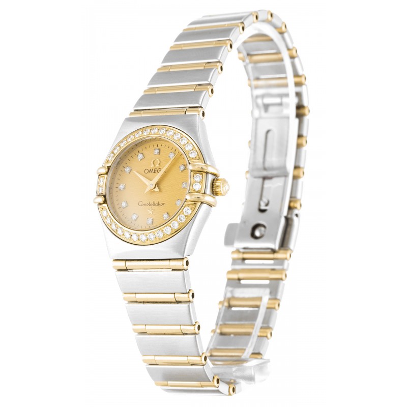 UK Steel & Yellow Gold set with Diamonds Omega Constellation Mini 1267.15.00-22.5 MM