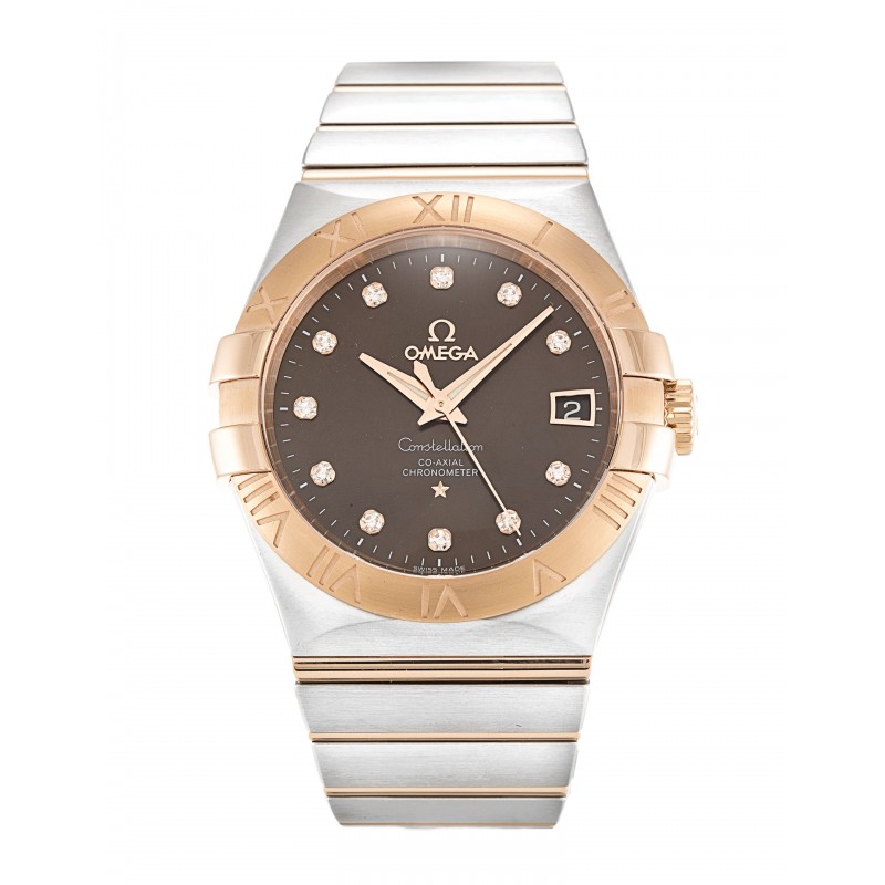 UK Steel & Rose Gold Omega Constellation Chronometer 123.20.35.20.63.001-35 MM