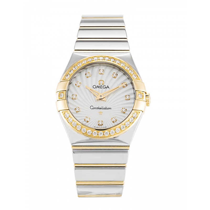 UK Steel & Yellow Gold set with Diamonds Omega Constellation Ladies 123.25.27.60.55.008-27 MM