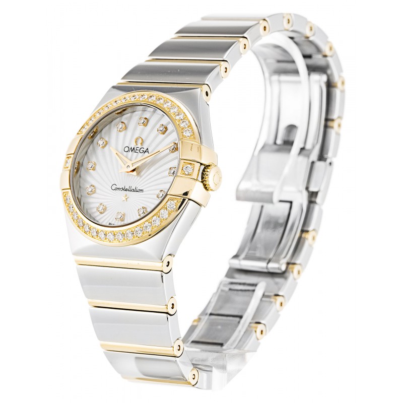 UK Steel & Yellow Gold set with Diamonds Omega Constellation Ladies 123.25.27.60.55.008-27 MM