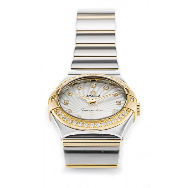 UK Steel & Yellow Gold set with Diamonds Omega Constellation Ladies 123.25.27.60.55.008-27 MM