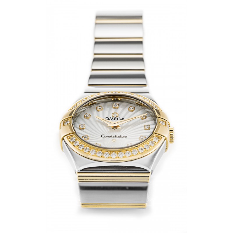 UK Steel & Yellow Gold set with Diamonds Omega Constellation Ladies 123.25.27.60.55.008-27 MM