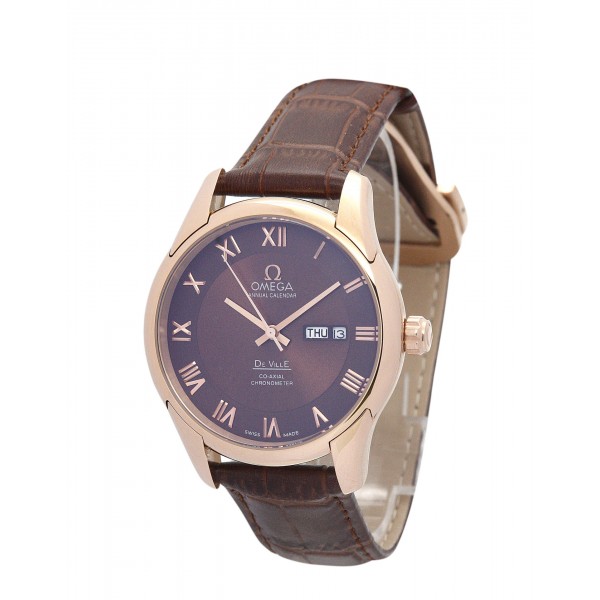 UK Rose gold Steel Omega De Ville Hour Vision-41 MM