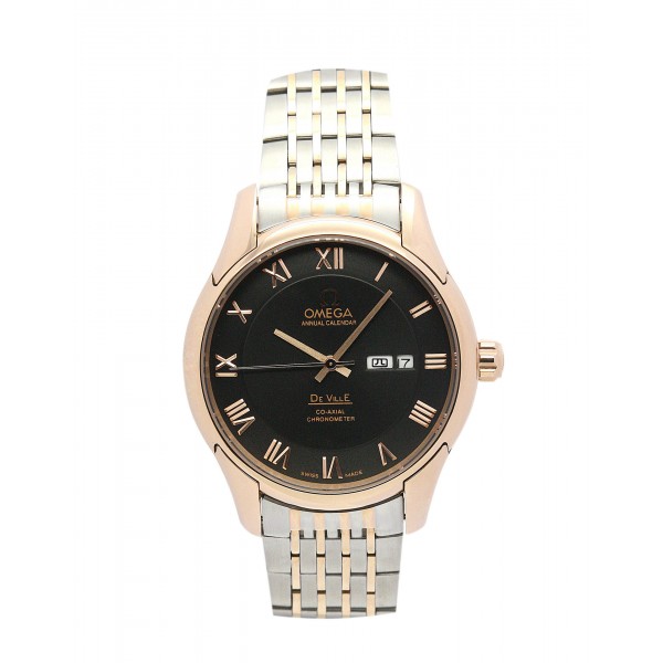 UK Rose Gold Steel Omega De Ville Hour Vision-41 MM