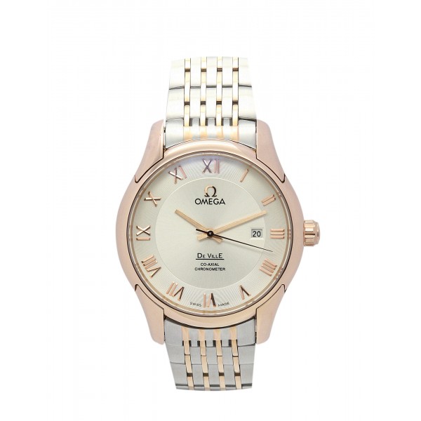 UK Rose Gold Steel Omega De Ville Hour Vision-41 MM