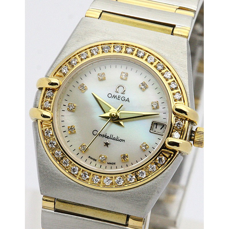 UK Steel & Yellow Gold set with Diamonds Omega My Choice Mini 1365.75.00-22.5 MM